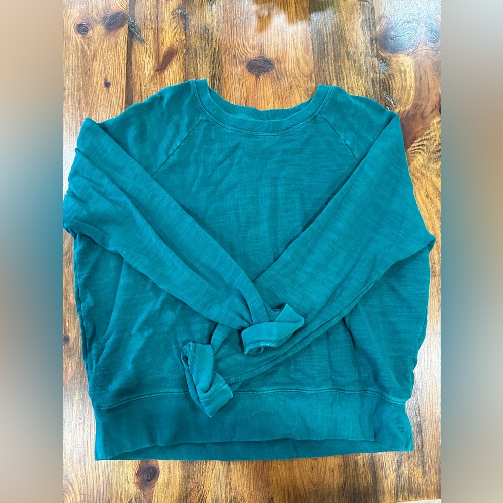 J.Crew Green Vintage Fleece Sweatshirt Size M